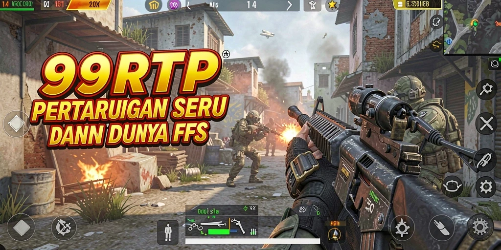 Tampilan menegangkan gameplay 99RTP saat pertempuran FPS.