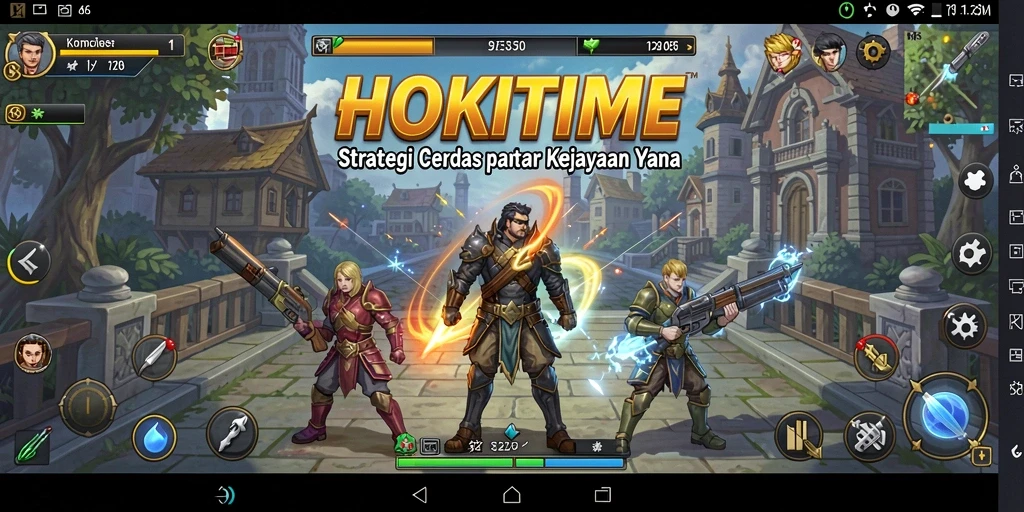 Tampilan epic HOKITIME menampilkan taktik dan strategi mendebarkan.