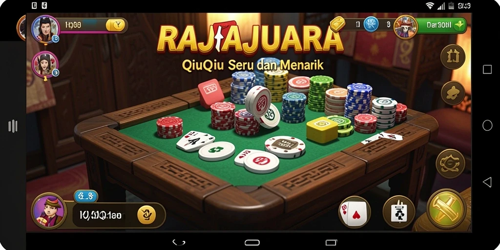 Tampilan gameplay seru RAJAJUARA QiuQiu yang menantang.