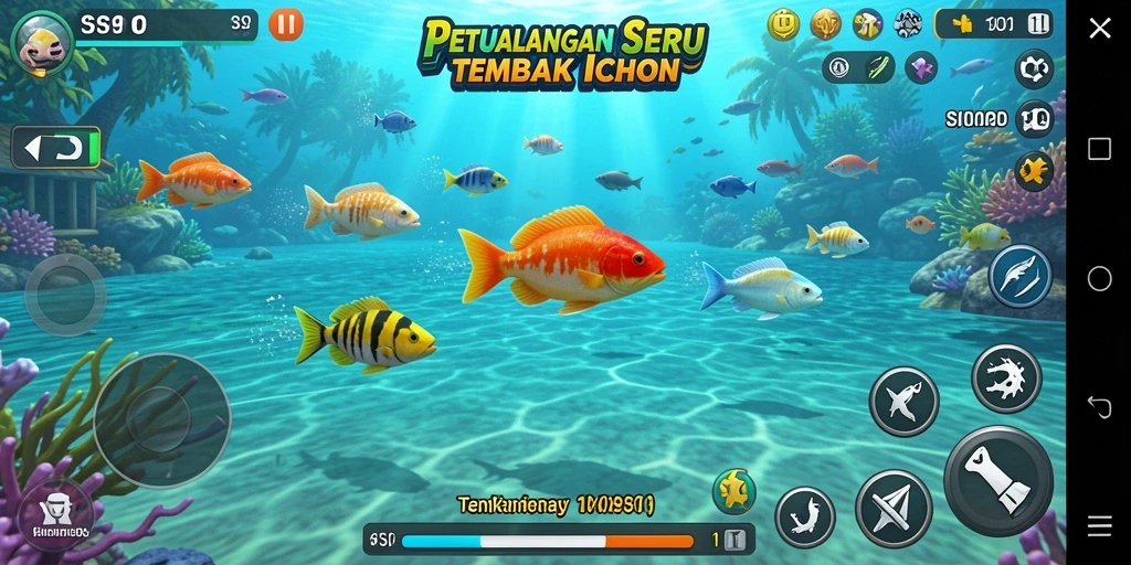 Gameplay S80 menampilkan aksi menangkap ikan yang mengasyikkan.